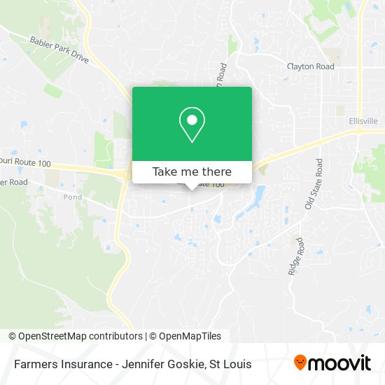 Farmers Insurance - Jennifer Goskie map