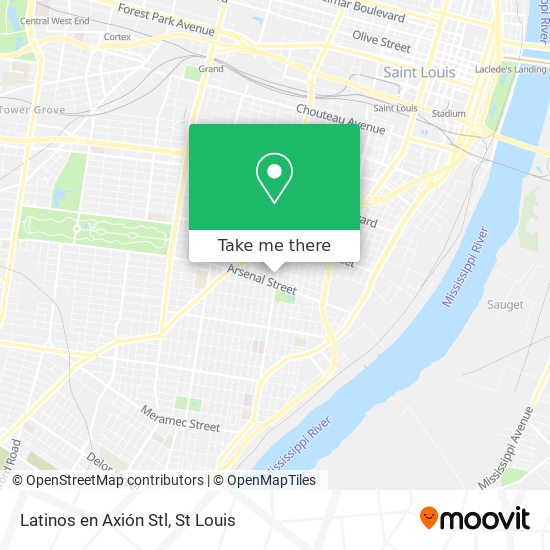 Latinos en Axión Stl map