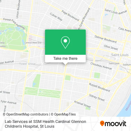 Lab Services at SSM Health Cardinal Glennon Children's Hospital map