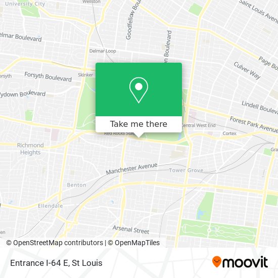 Mapa de Entrance I-64 E