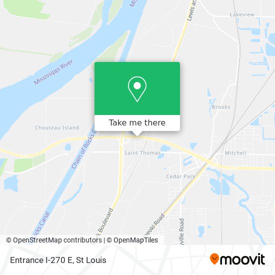 Mapa de Entrance I-270 E