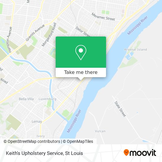 Keith's Upholstery Service map