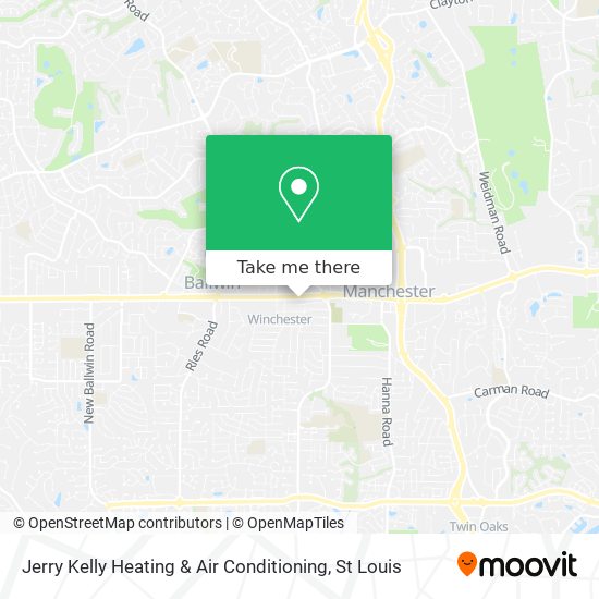 Jerry Kelly Heating & Air Conditioning map