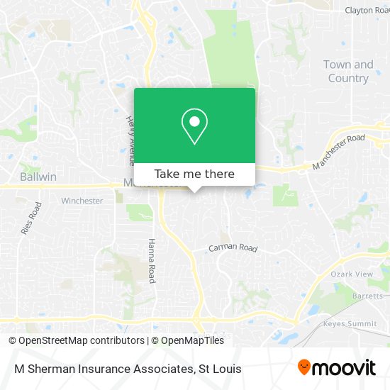 M Sherman Insurance Associates map