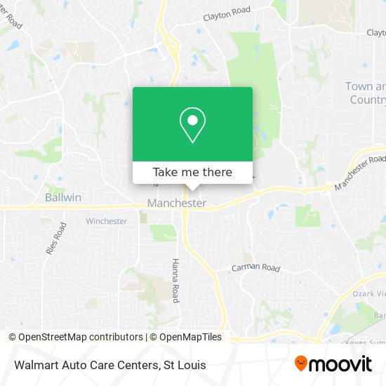 Mapa de Walmart Auto Care Centers