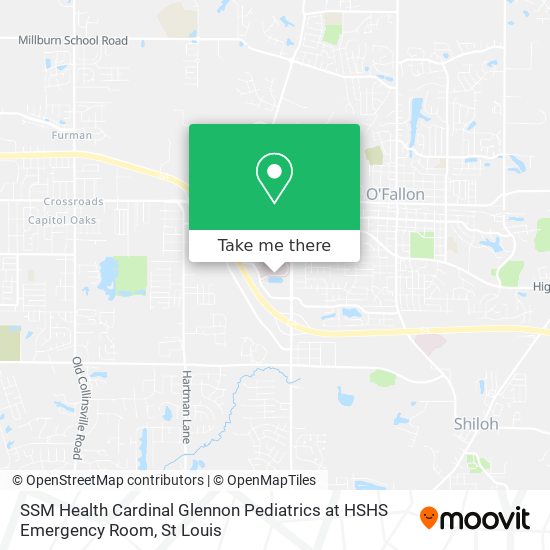 SSM Health Cardinal Glennon Pediatrics at HSHS Emergency Room map