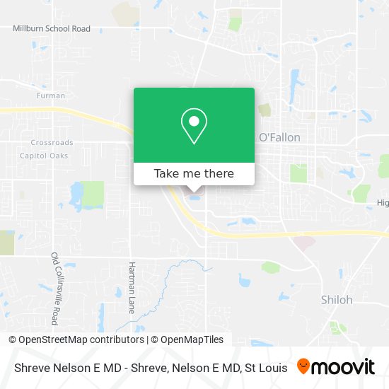 Shreve Nelson E MD - Shreve, Nelson E MD map