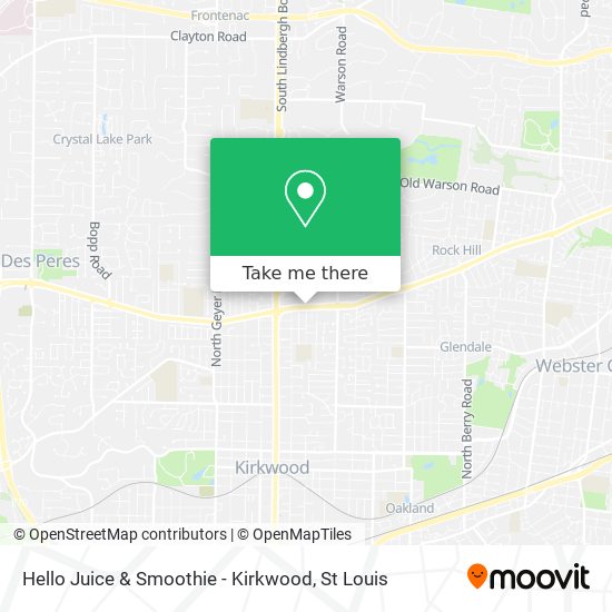 Mapa de Hello Juice & Smoothie - Kirkwood