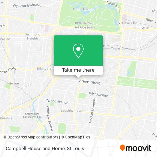 Campbell House and Home map