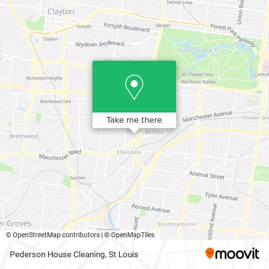 Pederson House Cleaning map