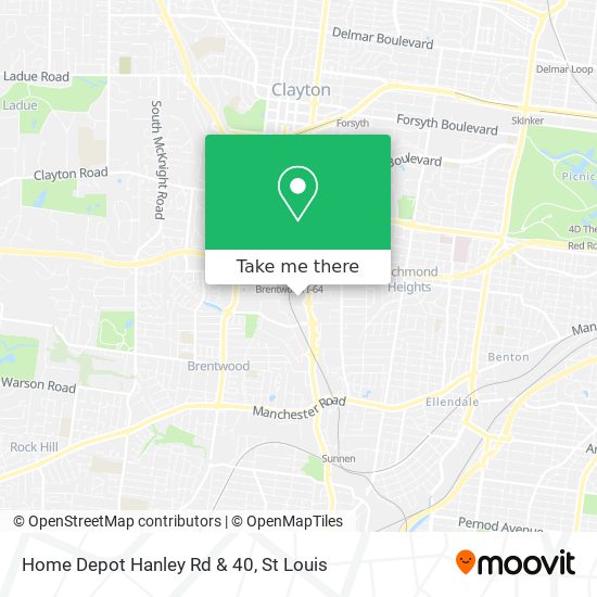 Home Depot Hanley Rd & 40 map