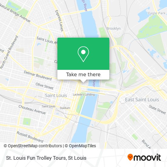 St. Louis Fun Trolley Tours map