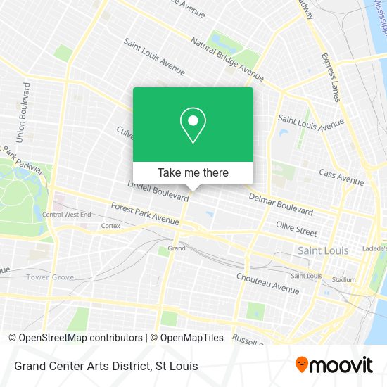 Grand Center Arts District map