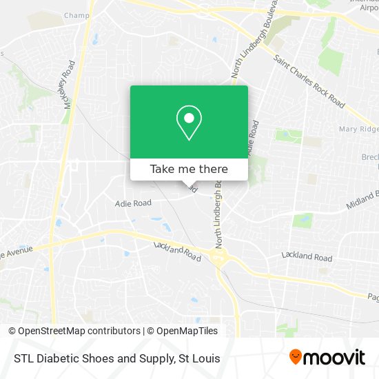 STL Diabetic Shoes and Supply map