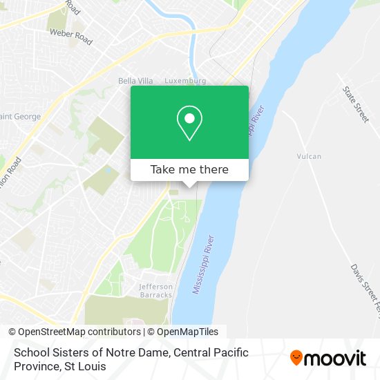 School Sisters of Notre Dame, Central Pacific Province map