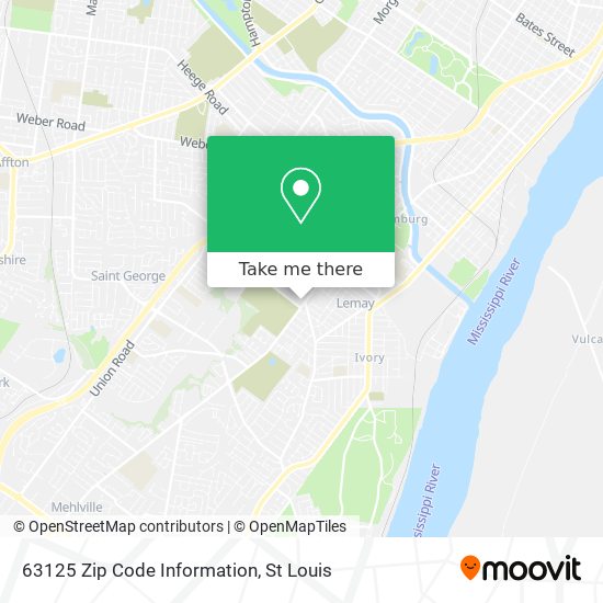 Mapa de 63125 Zip Code Information