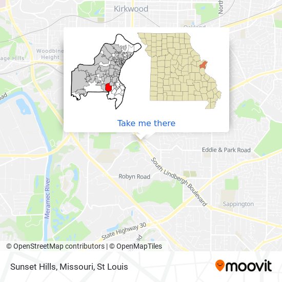 Mapa de Sunset Hills, Missouri