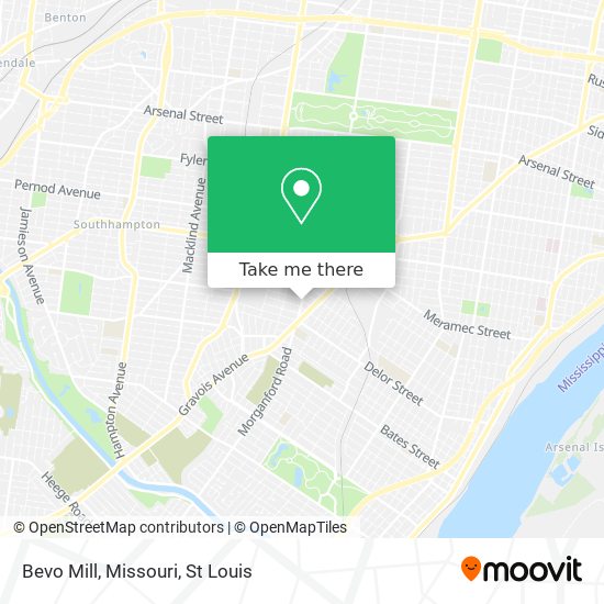 Mapa de Bevo Mill, Missouri
