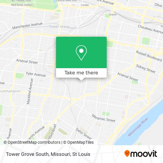 Mapa de Tower Grove South, Missouri