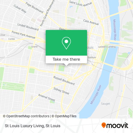 St Louis Luxury Living map