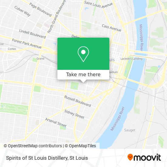 Spirits of St Louis Distillery map