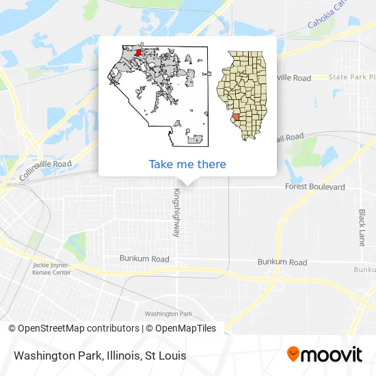 Washington Park, Illinois map