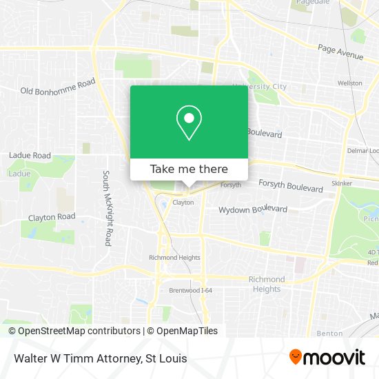Walter W Timm Attorney map