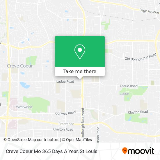 Mapa de Creve Coeur Mo 365 Days A Year