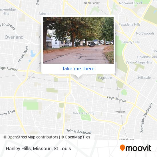Hanley Hills, Missouri map