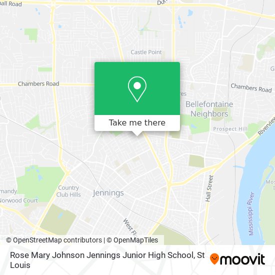 Rose Mary Johnson Jennings Junior High School map