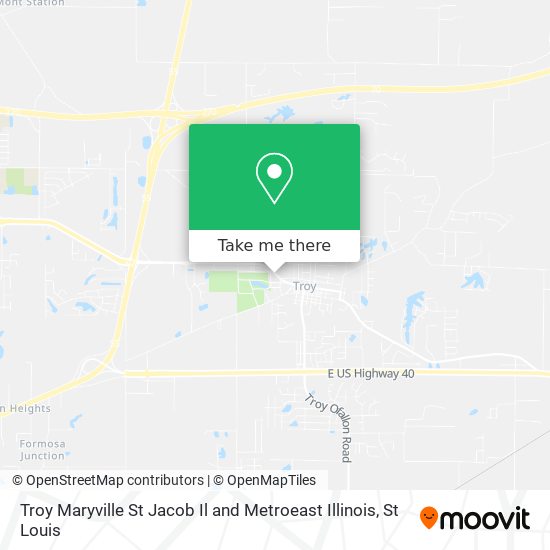 Troy Maryville St Jacob Il and Metroeast Illinois map