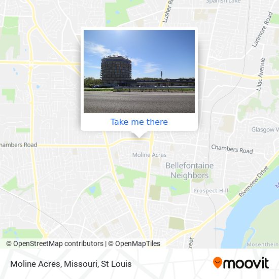 Moline Acres, Missouri map