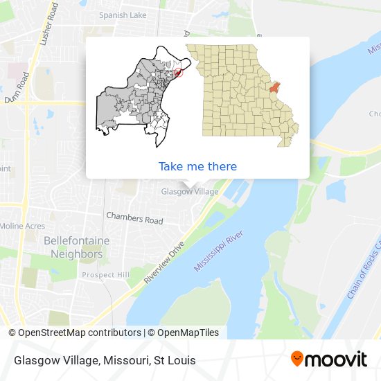 Glasgow Village, Missouri map