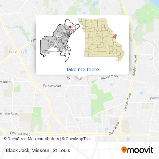 Mapa de Black Jack, Missouri