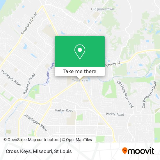 Cross Keys, Missouri map