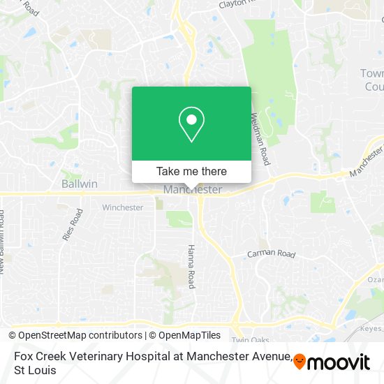 Fox Creek Veterinary Hospital at Manchester Avenue map