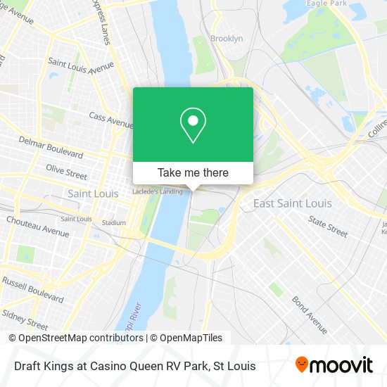 Draft Kings at Casino Queen RV Park map