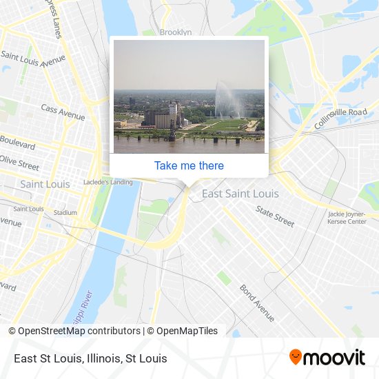 East St Louis, Illinois map