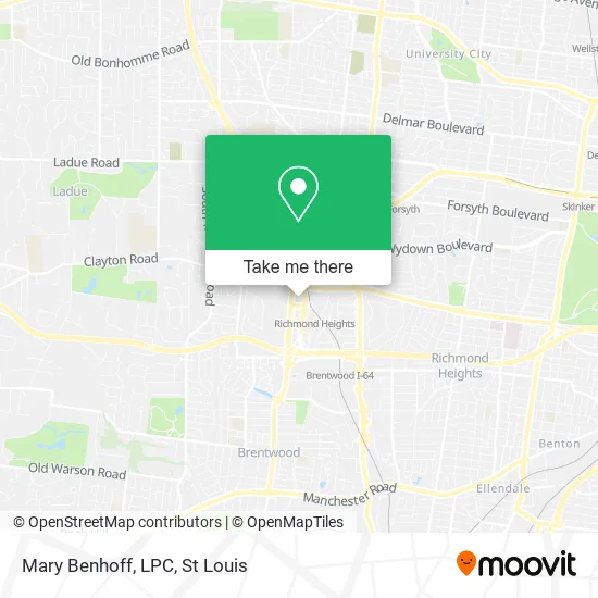 Mapa de Mary Benhoff, LPC