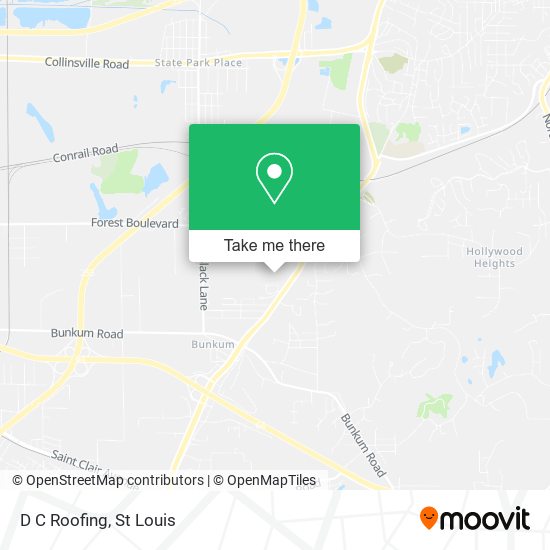 D C Roofing map