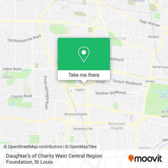 Daughter's of Charity West Central Region Foundation map