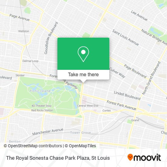 The Royal Sonesta Chase Park Plaza map