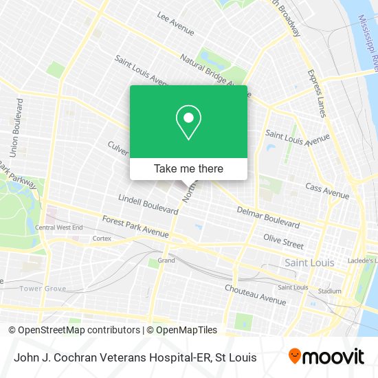 John J. Cochran Veterans Hospital-ER map