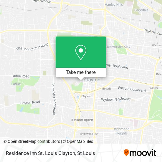 Mapa de Residence Inn St. Louis Clayton