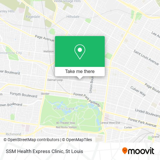 Mapa de SSM Health Express Clinic
