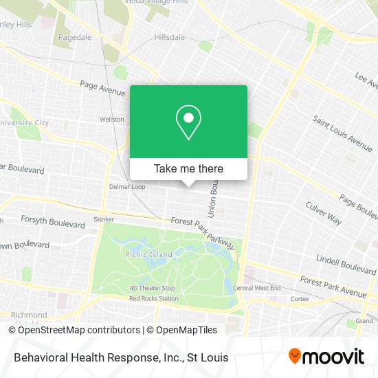 Behavioral Health Response, Inc. map