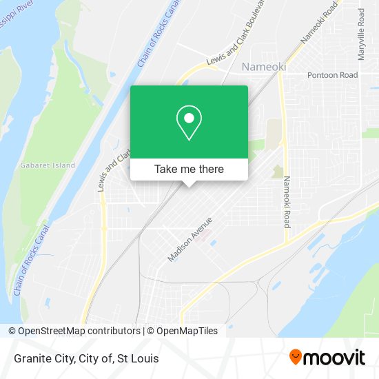 Granite City, City of map