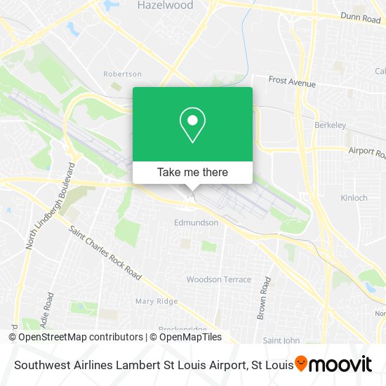 Southwest Airlines Lambert St Louis Airport map