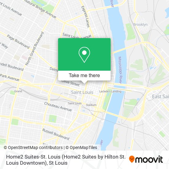 Home2 Suites-St. Louis (Home2 Suites by Hilton St. Louis Downtown) map