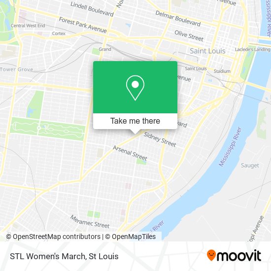 STL Women's March map